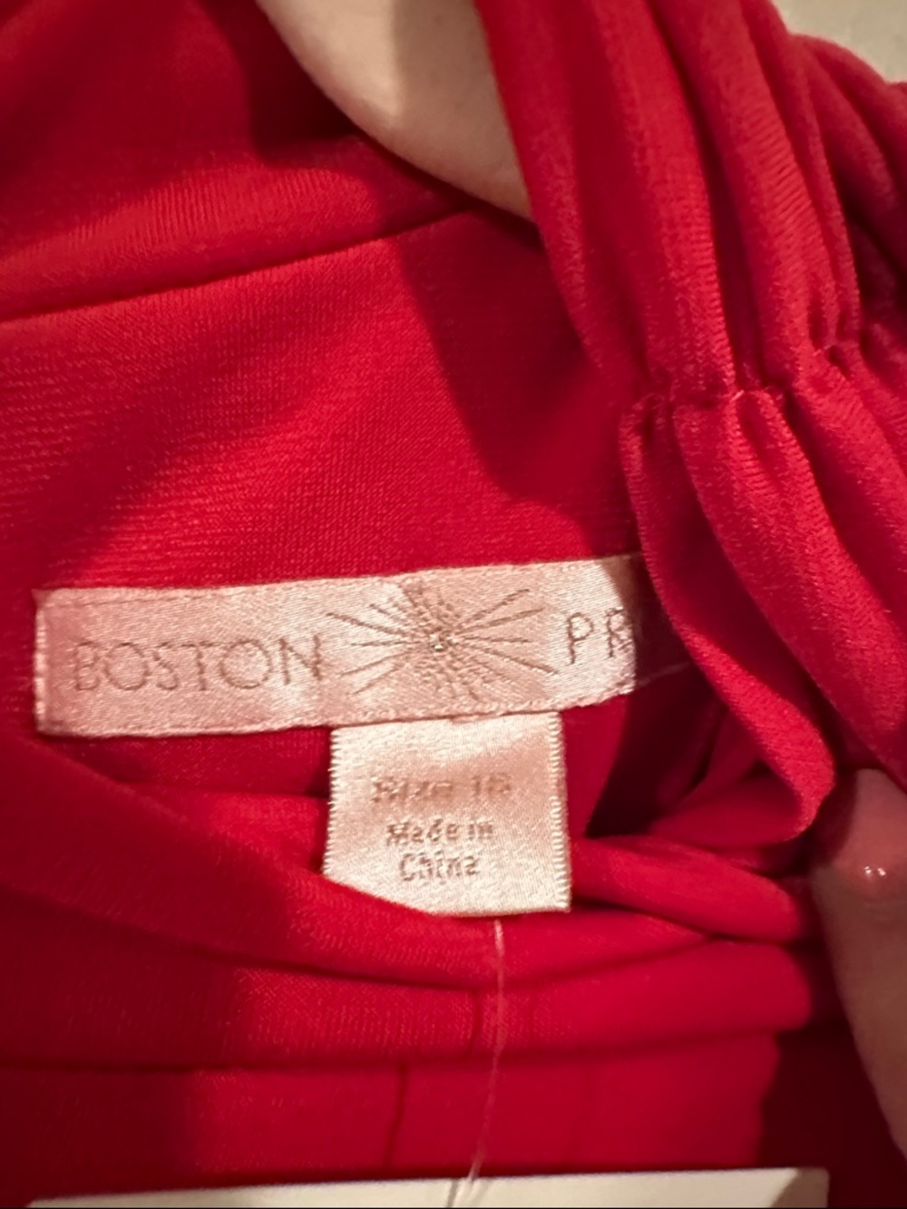 Boston Proper Red Long-Sleeve Ruched Mini Dress - Picture 2 of 4
